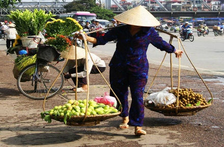 Strassenhändler in Hanoi