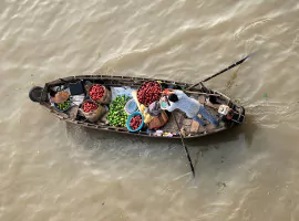 Schwimmender Händler in Can Tho