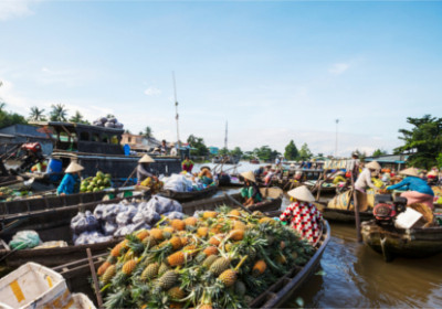 Schwimmender Markt von Cai Be