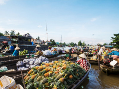 Schwimmender Markt von Cai Be