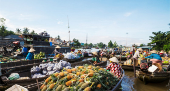 Schwimmender Markt von Cai Be