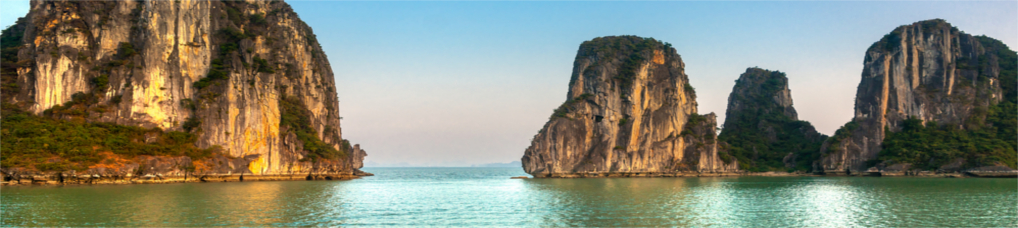 Blick auf die Halong Bucht