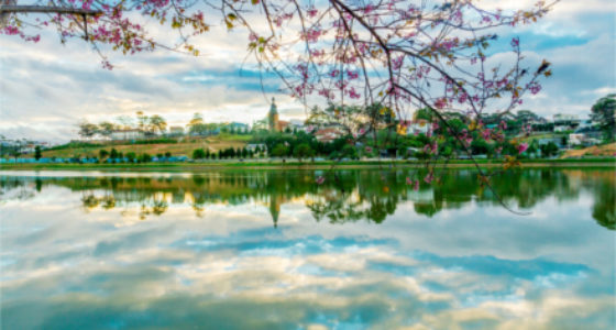 Blick auf dem See in Dalat