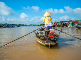 Ruderboot in Cai Be