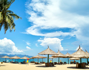 Blick auf den Strand von Nha Trang